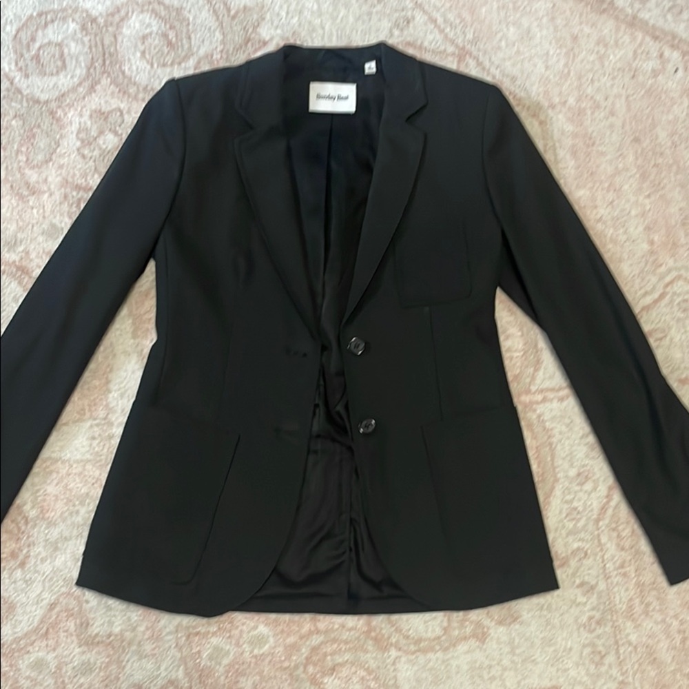 Sunday Best Black Blazer Tailored Suit Jacket
